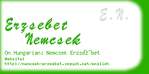 erzsebet nemcsek business card